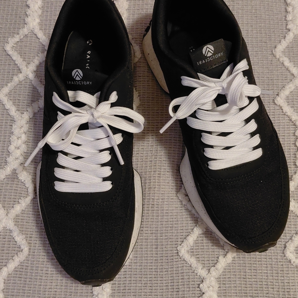 Black and White Women's Athletic Shoes - Picture 1 of 6